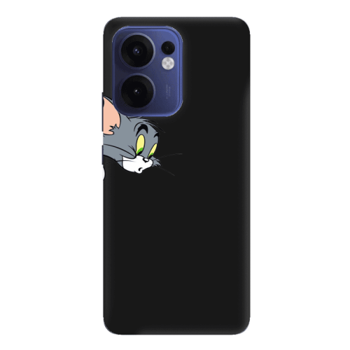 Oppo Reno 13 F Tom 1 Black Colored Silicone TPU Θήκη